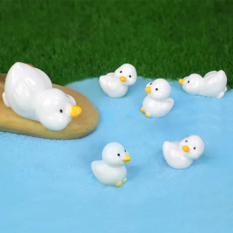 

5/10 Pcs Duckling Micro Landscape Mini Simulation Ornament Resin Handicraft Gadgets Cute Things Interior Accessories Miniatures