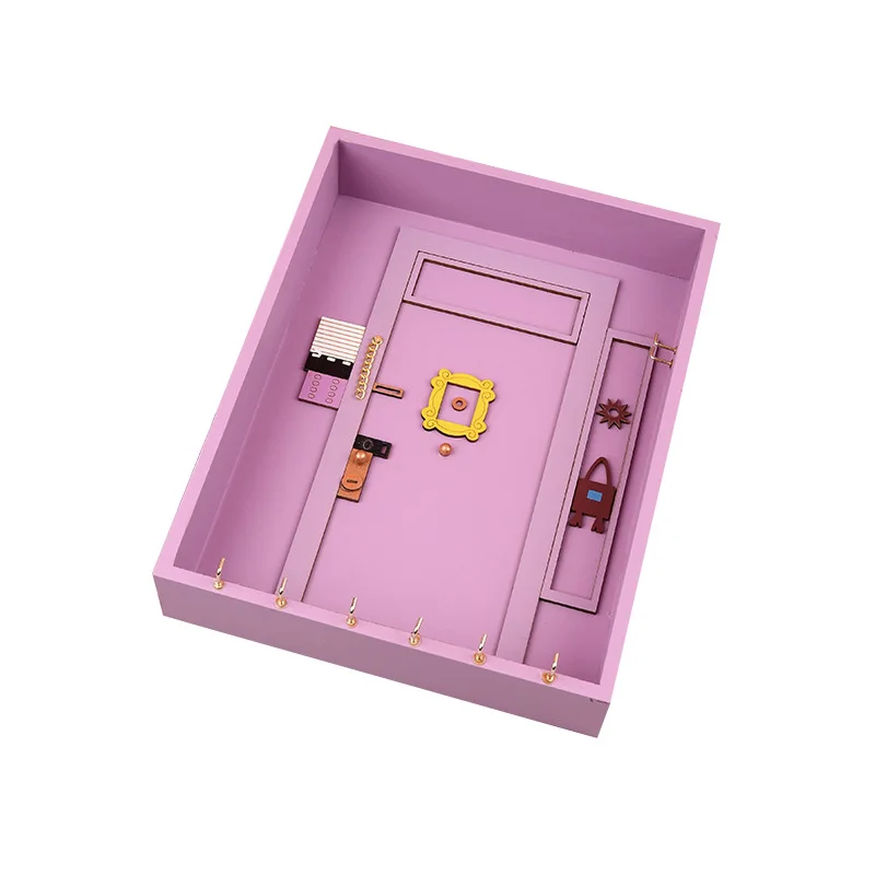 

Пурпурная дверная вешалка с дверной рамой Моники для друзей, украшение для дома, настенное украшение, стойка для хранения, подарок