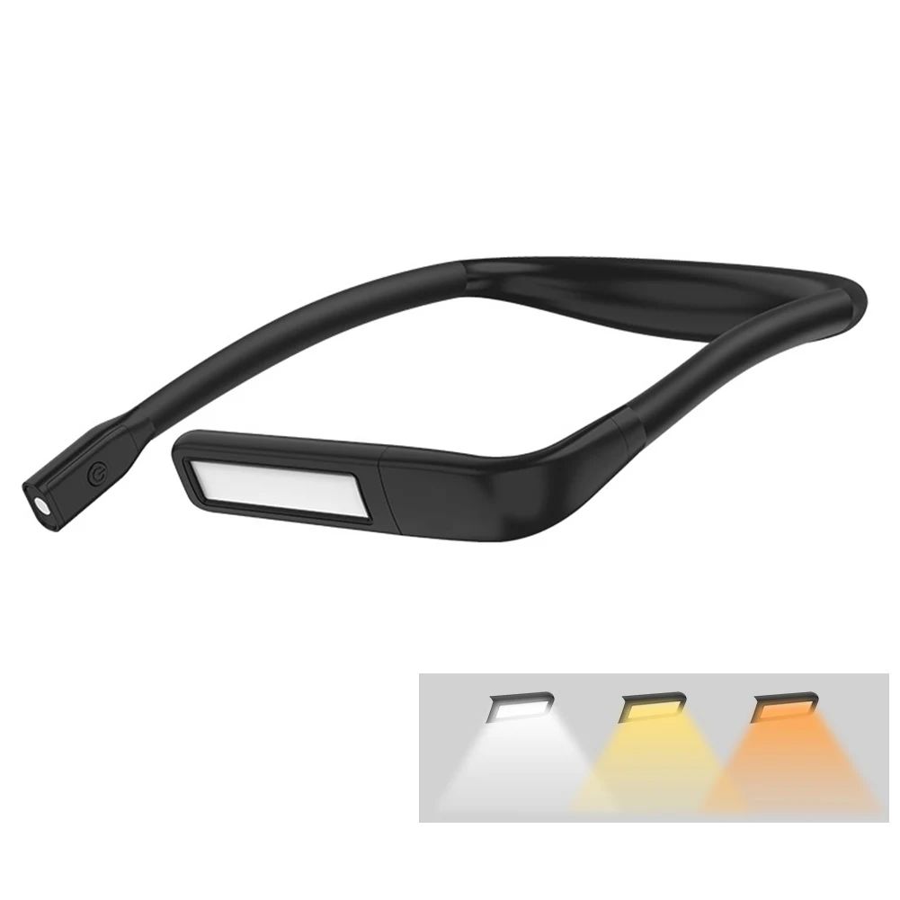 Перезаряжаемый USB-светильник Для Чтения Регулируемый Шейный Ремешок