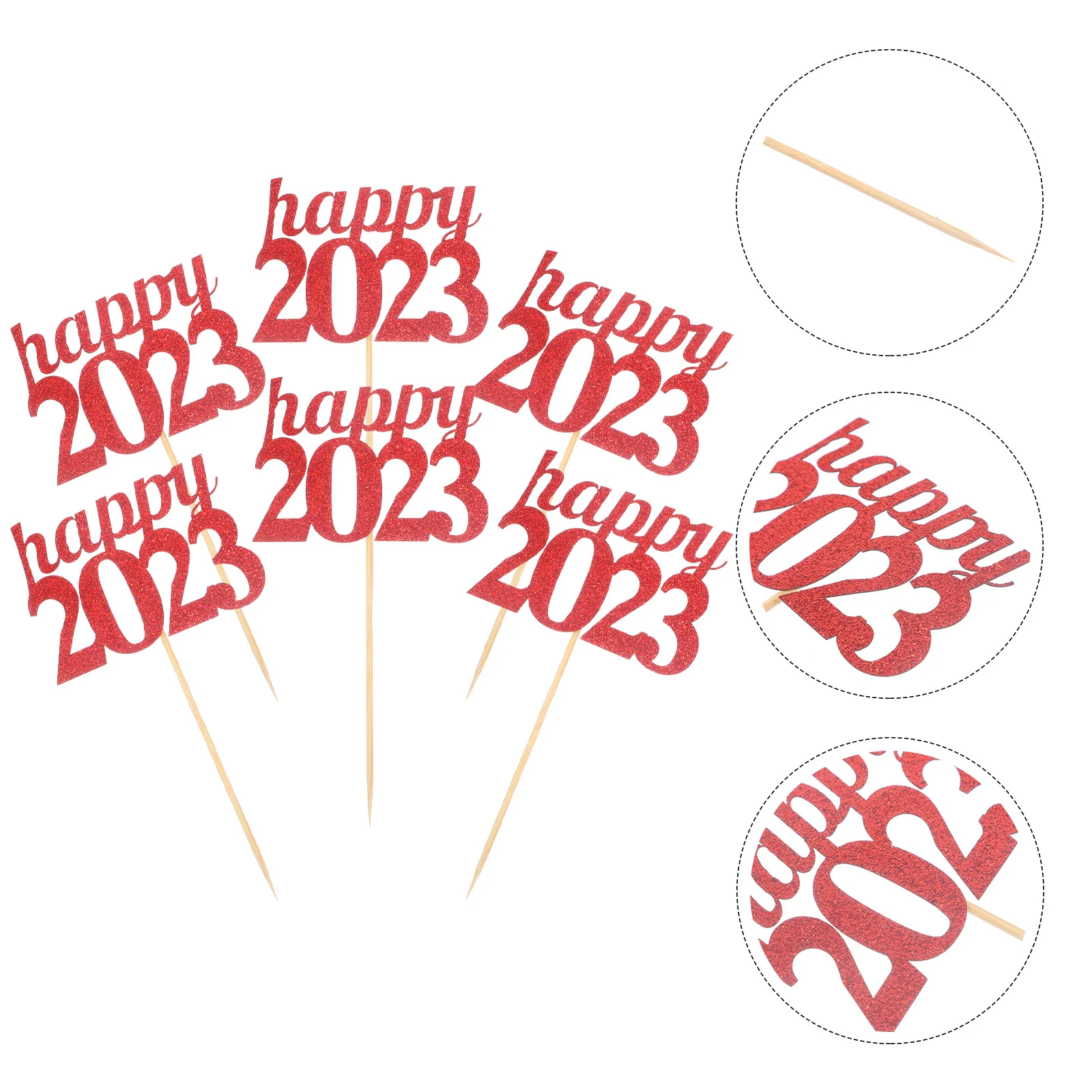 

50pcs Birthday Paper Cupcake Toppers Topper New Year Cake Decor Cake Decor for Party Cake New Year Cupcake