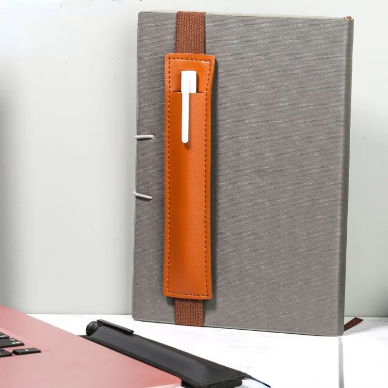 

PU Leather Pencil Bag Rubber Band Pen Holder Elastic Strap Pen Sleeve Stationery Organizer Case Student Office School Supplies