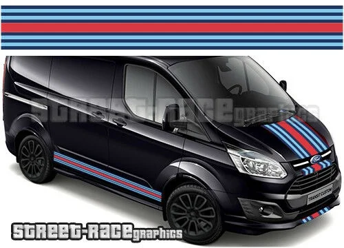 

For 1Set Ford Martini OTT004 Transit Custom racing stripes vinyl graphics stickers