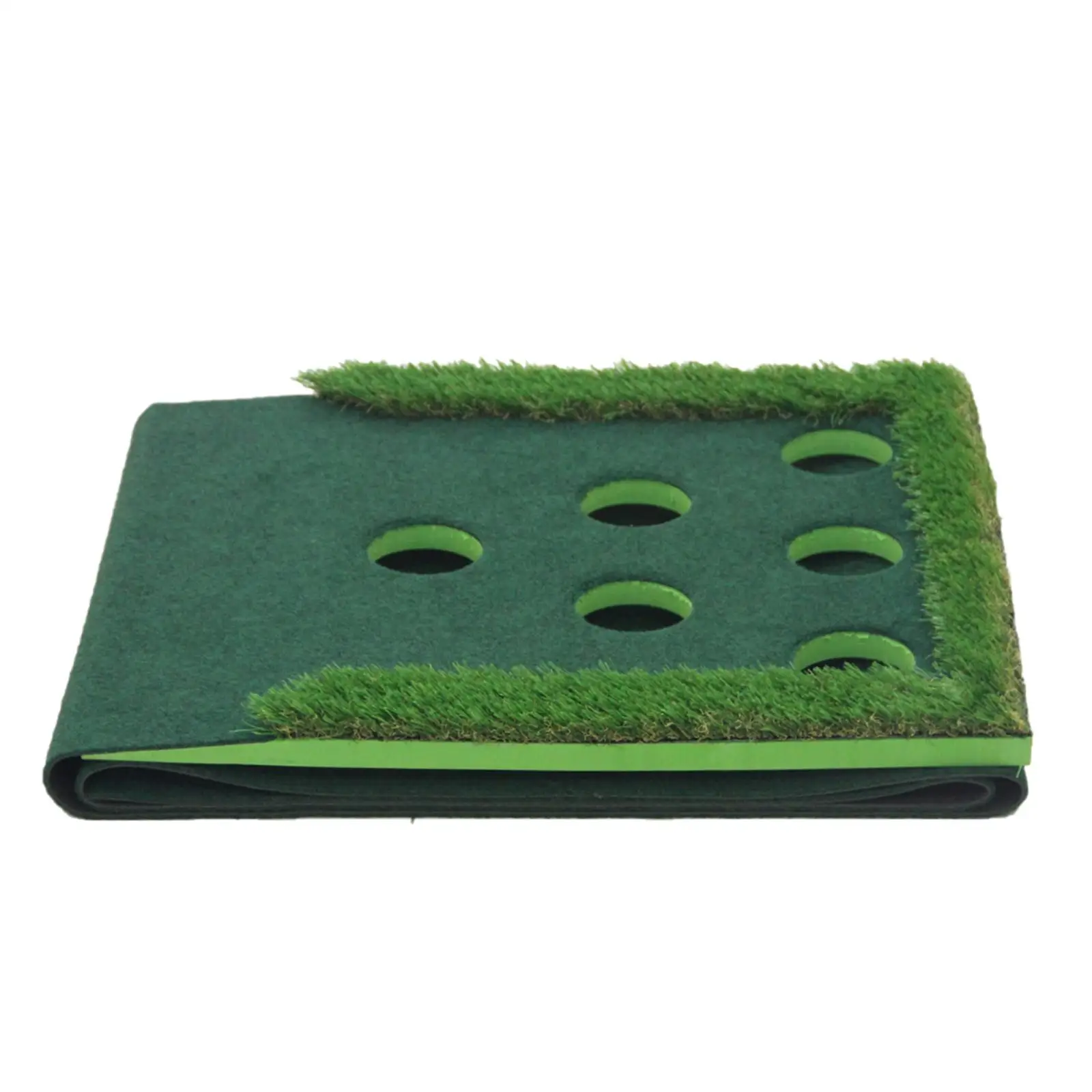 

Portable Golf Practice Hitting Mat Anti-Slip Foldable Grass Pad for Training Aids Home