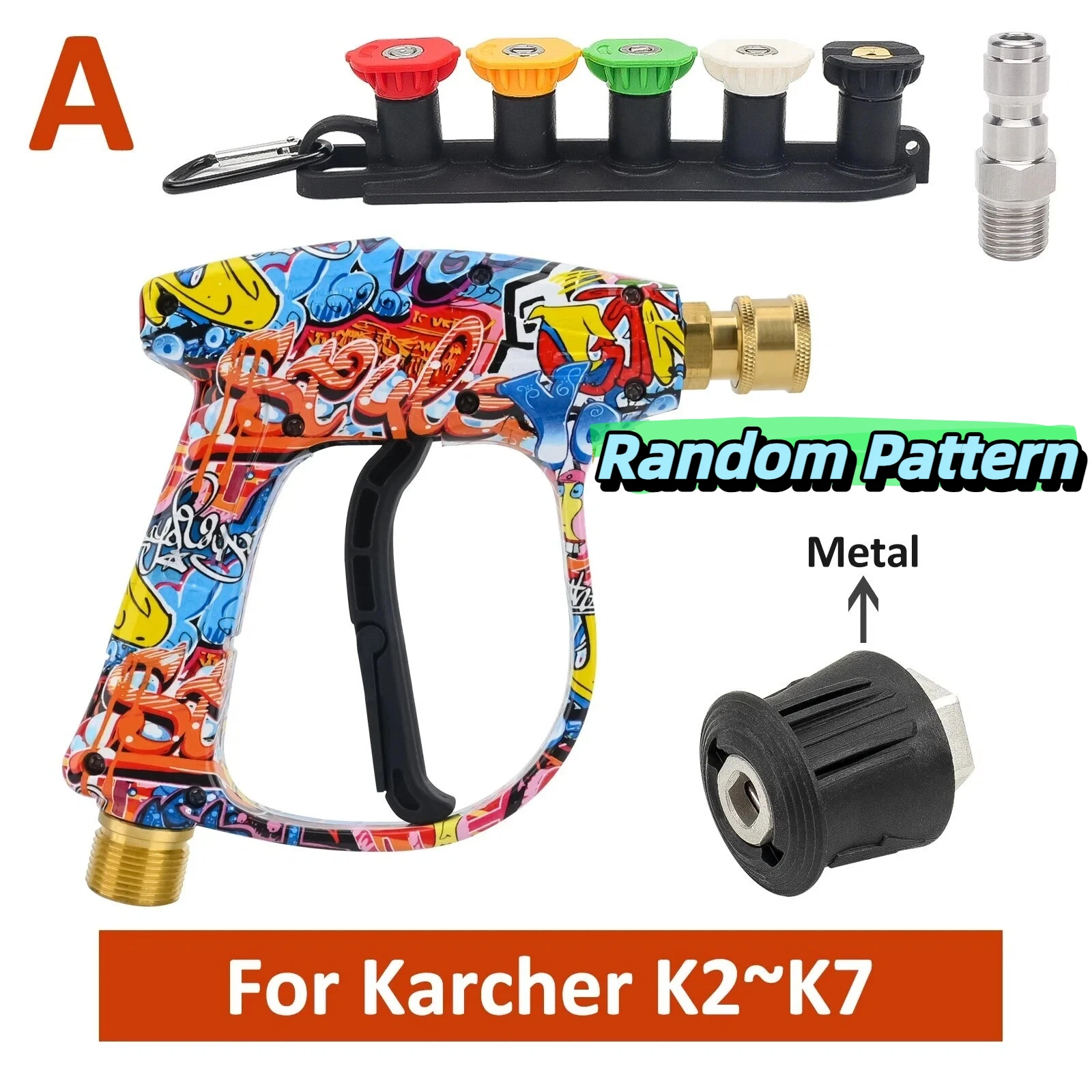 

Водяной Пистолет Высокого Давления С Быстрым Подключением M22 Для Мойки Высокого Давления Karcher K2 K3 K4 K5 K6 K7 Медный Ин...