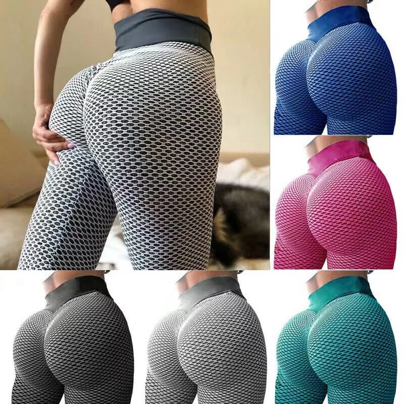 

Bodybuilding Yoga Pants High Waist Beautiful Buttocks Sports Tights Honeycomb Hip Lift Fitness Quick-drying Pants Women