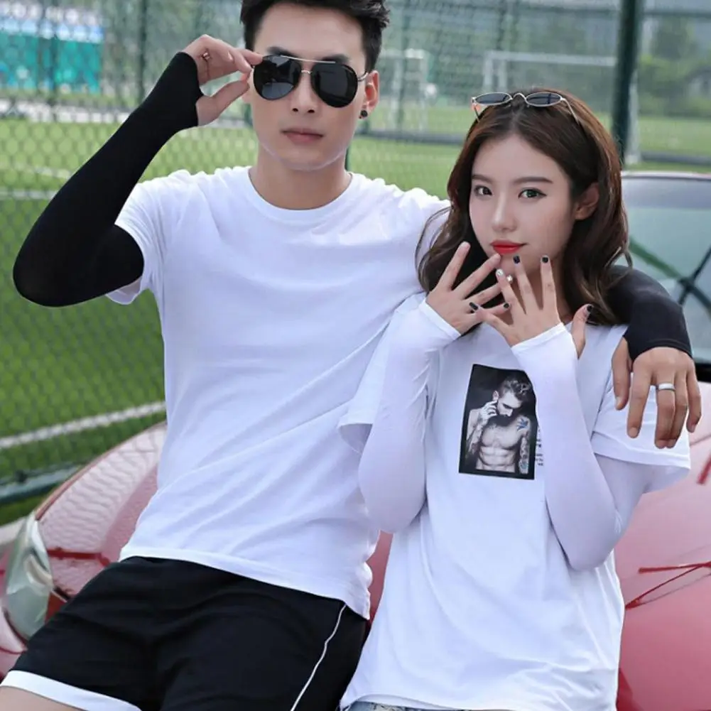 

Unisex Fingerless Long Arm Sleeves Gloves,Cooling Sun Tattoo,Breathable Cover Covers Arm Outdoor Sleeves Summer To Compress S2P0