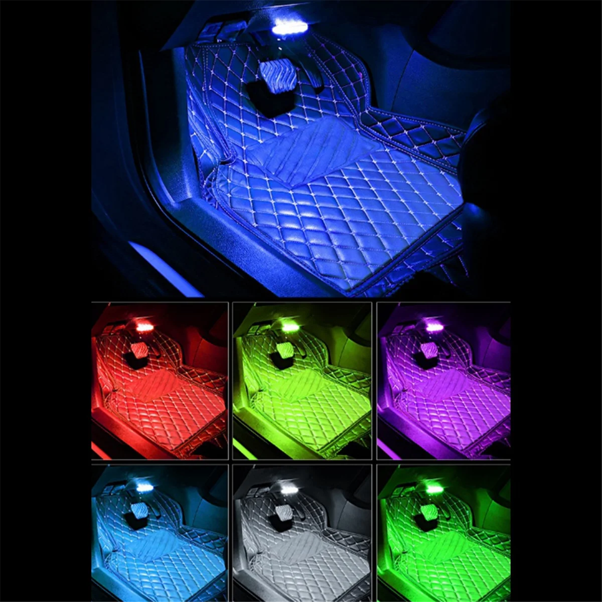 4LED автомобильные сенсорные фонари перезаряжаемые внутренние купольные