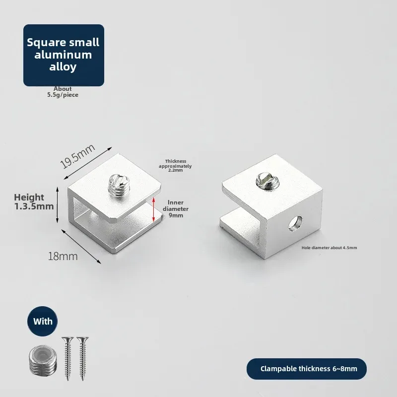 

L T многостильный прямоугольный фиксированный стеклянный зажим, зеркальный зажим, держатель полки, витринный комбинированный соединитель для стеклянного фитинга 6-12 мм