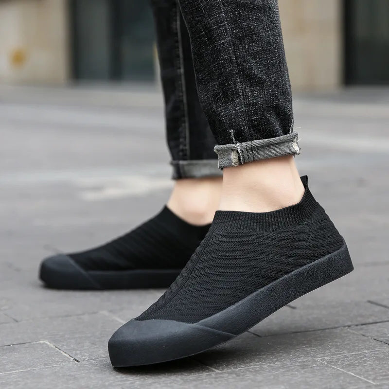 Couple's Flat Shoes Sneakers Fitness Yoga Casual Shoes Slip-on Loafer Elastic Outdoor Sports Leisure Shoes Comfortable Fashion