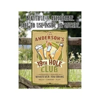 personalized 19th hole club golf 8 x 12 or 12 x 18 aluminum tin awesome metal poster