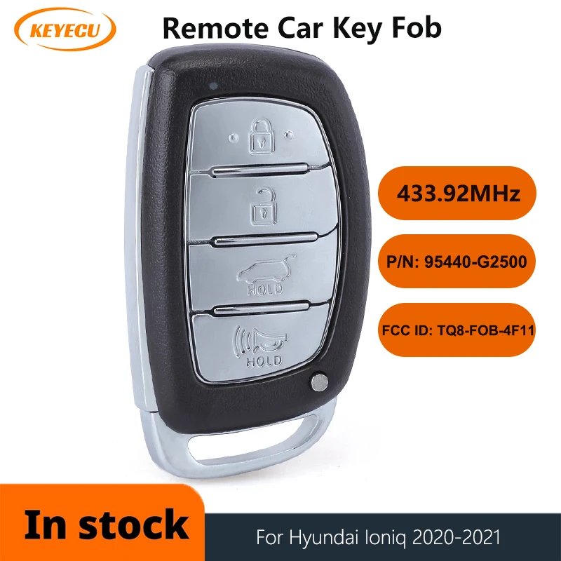 

KEYECU Aftermarket / OEM 95440-G2500 TQ8-FOB-4F11 5074A-FOB4F11 For 2020 2021 Hyundai Ioniq Remote Key Fob 433.92MHz 4 Button