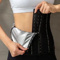 ladies shapewear waist drawstring back support sweat crazy slimming silver ion material belt sports belt weight loss