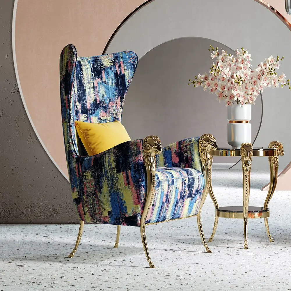 

Luxury European Modern Design Fabric Colorful High Back New Design Modern Design Living Room Furniture For Home Sofas