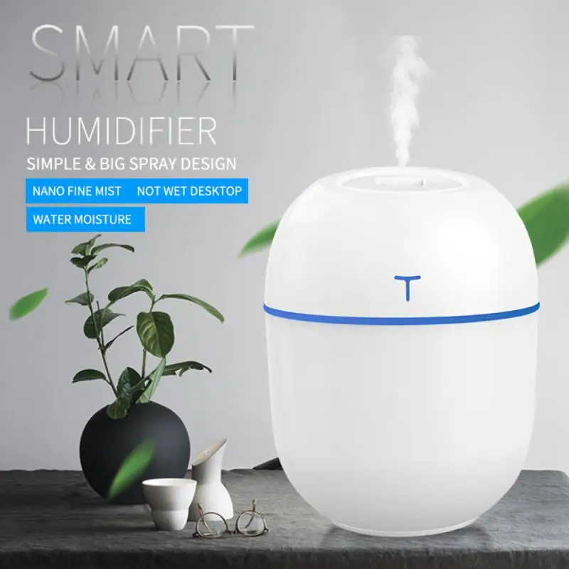 

Desktop Mini Usb Desktop Humidifier Mute Home Office Car Fine Mist Rechargeable Mini Humidfier Egg Shape Breathing Lamp