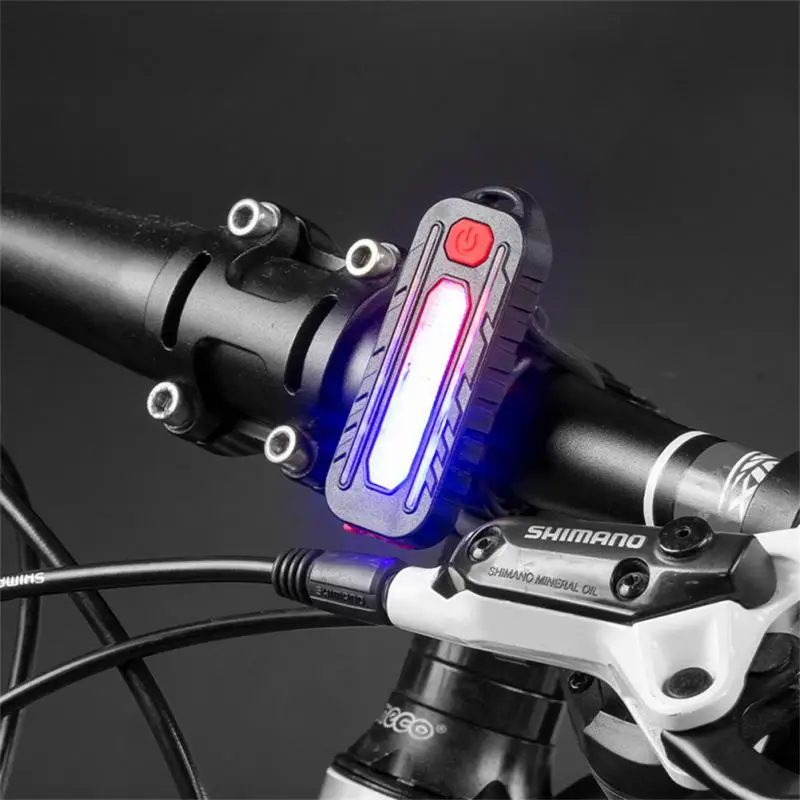 

Bicycle Lights Taillight Type-C Rechargeable Cycling Headlight Helmet Light Red Blue Flashing Warning Lamp Bicycle Accessories