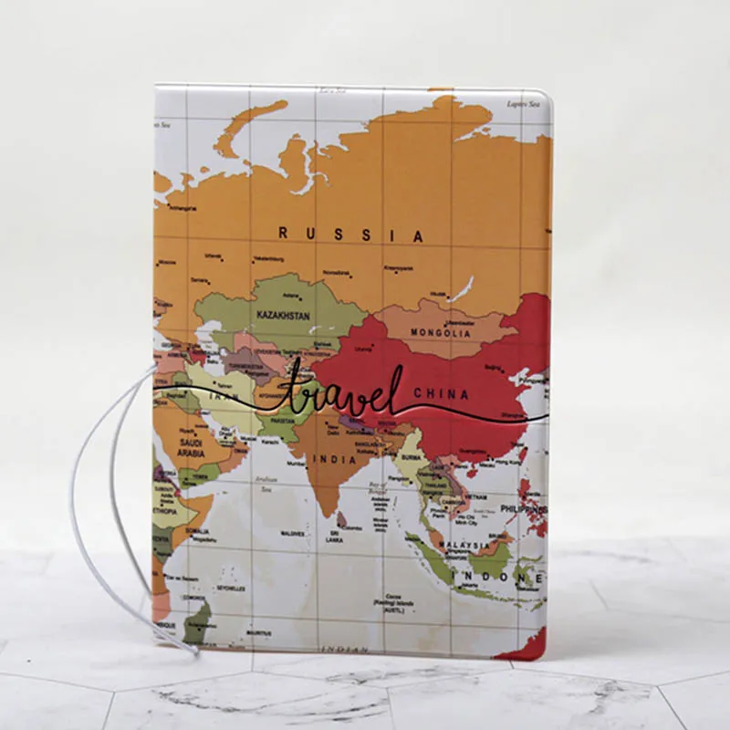New Colorfull Travel World Passport Holders Men Women Travel Passport Ccover Pvc Leather 3D Design 30 Different Styles To Choose