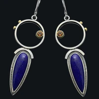 creative dwater drop shape lapis womens earrings fashion mothers earrings 2022 new popular womens earring jewelry accessories