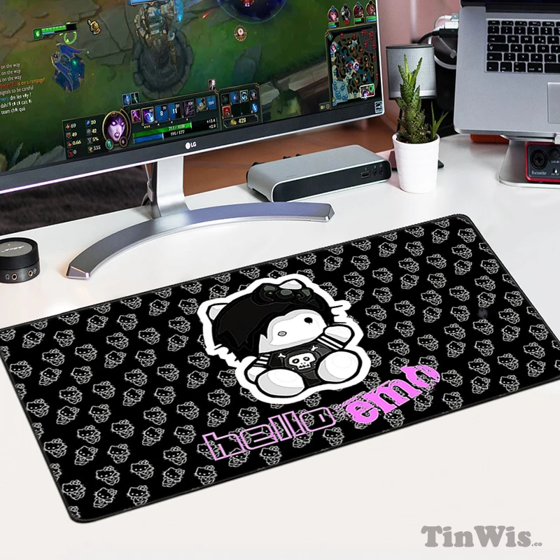 

Kawaii Cat Extended Pad Mouse Largo Keyboard Gaming Deskmat Rug Anime Sexy Varmilo Mats Keyboards Accessories Note Wired Gamers
