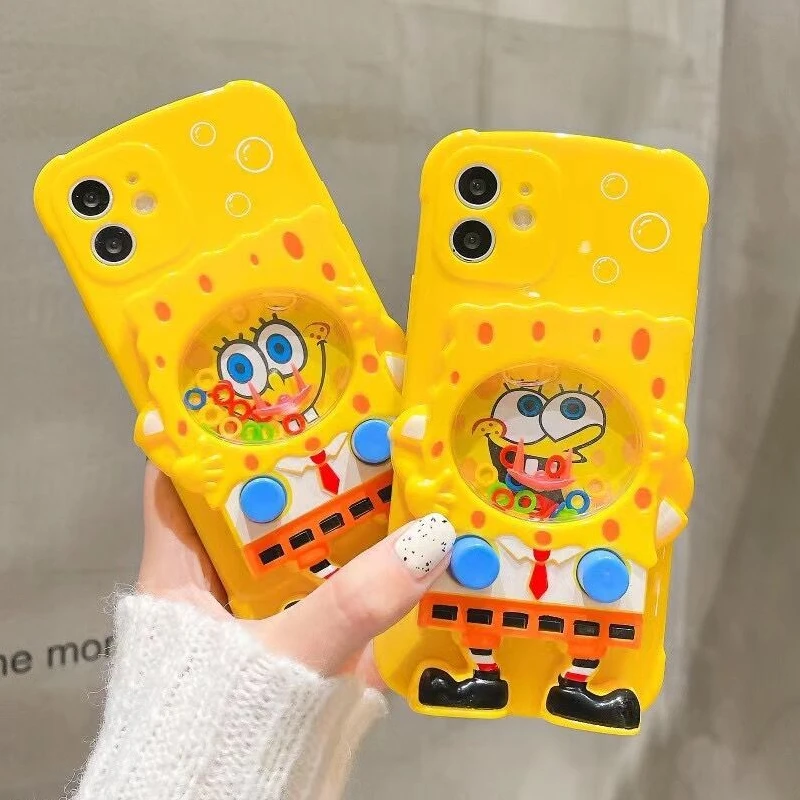 

SpongeBob SquarePants Phone Case Game Console Apple 11 for IPhone 11/12/13 Pro Max Mobile XR Xs Max Anti-drop Telephone Shell