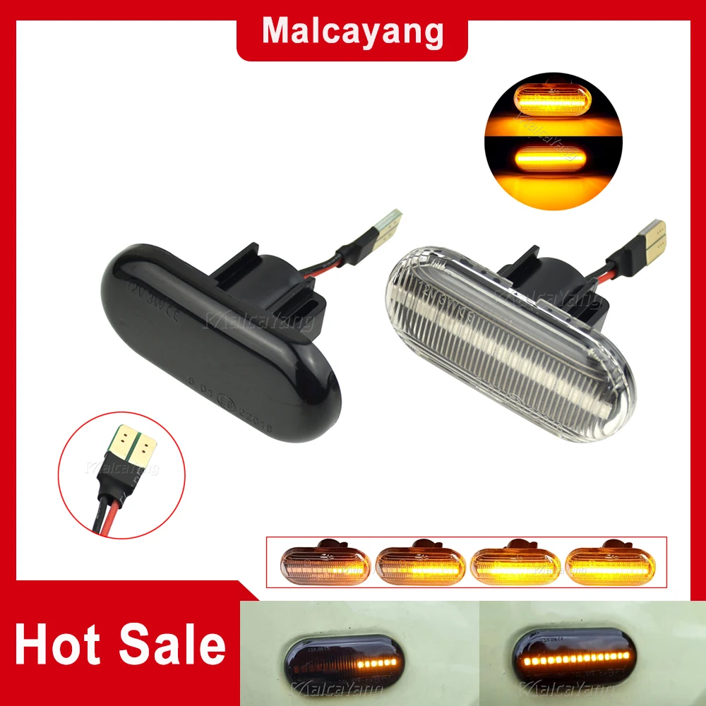 

2x Led Dynamic Turn Signal Lights Side Marker For Renault Clio Trafic Kangoo Twigo Dacia Logan Duster Nissan Interstar Primastar