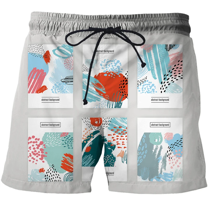 Brand Abstract graffiti art casual shorts Quick-Drying Mens Shorts swimming trunks 3D Printed Bathing Beach short pants Swimwear