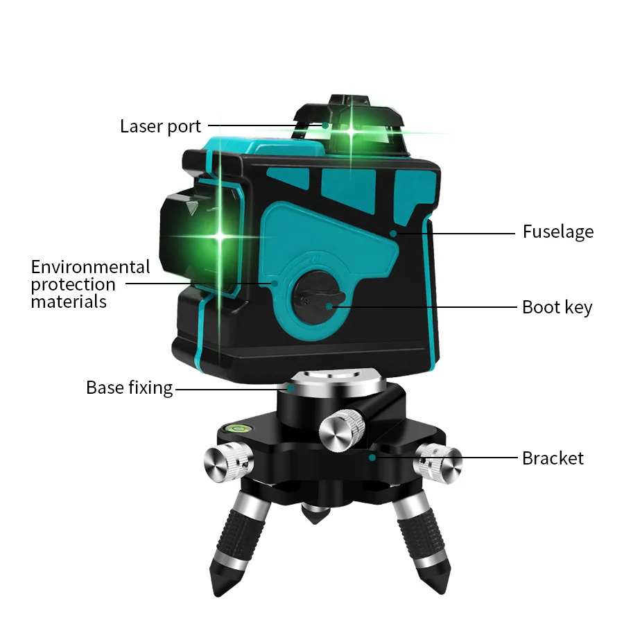 12 Lines Laser Level 360 Self-Leveling Horizontal And Vertical Cross Super Powerful levels 3D Green Beam Line |