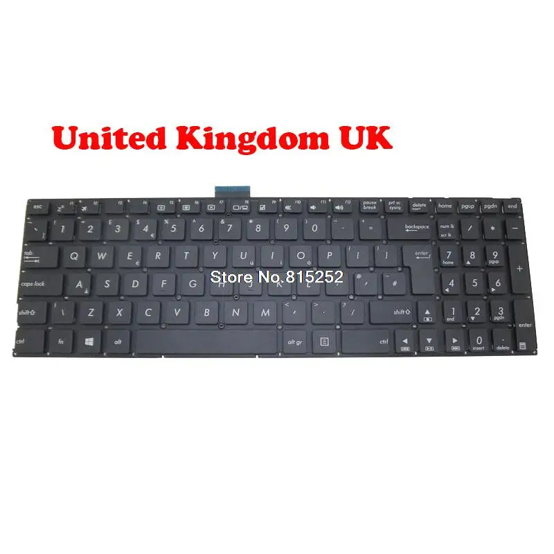 

Laptop UK/TW/English US Keyboard For ASUS K555BA K555BP K555DA K555L K555QA K555QG K555SJ K555UA K555UF K555UJ K555YI K555YA