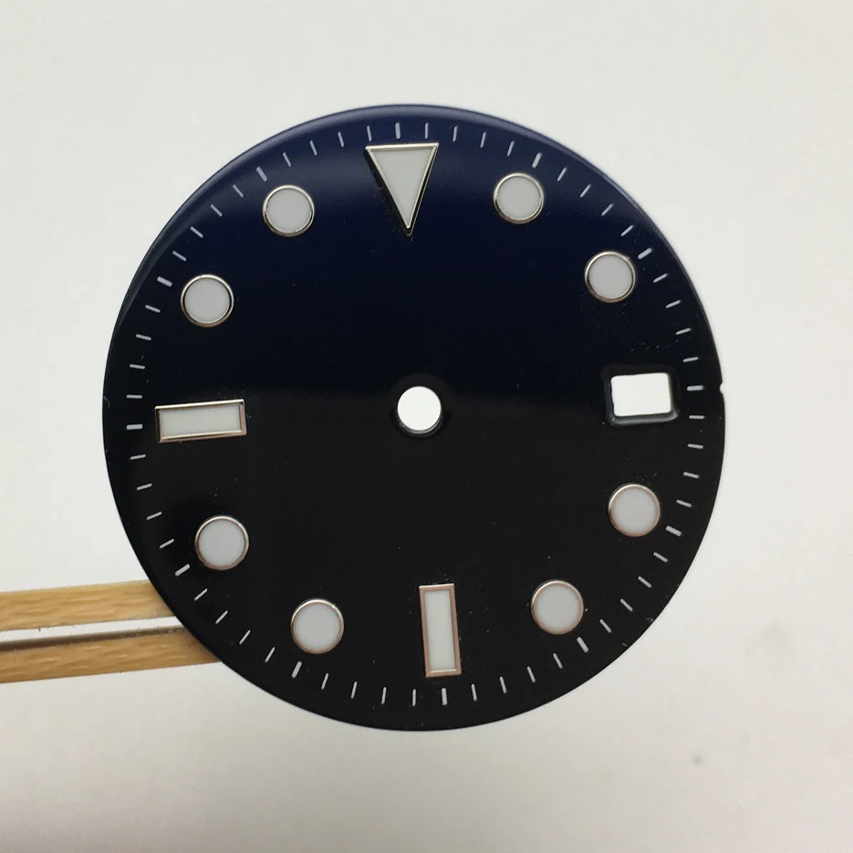 No Logo 28.5mm Watch Dial Replacement, Modified Dial, Luminous Face, for NH35A Movement BB7 Men Watch Accessories