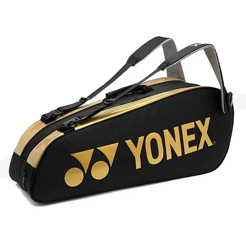 Genuine YONEX New Tennis Racket Bag High Quality PU Leather Sports Backpack Badminton Bag For Women Men Holds Up To 6 Rackets