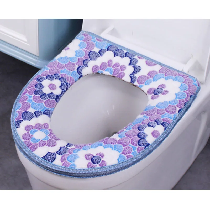 

Universal Toilet Seat Cover Thickened Home Winter Toilet Mat Winter Fleece Heating WC Cushion Closestool Toilet Mat Lid cover