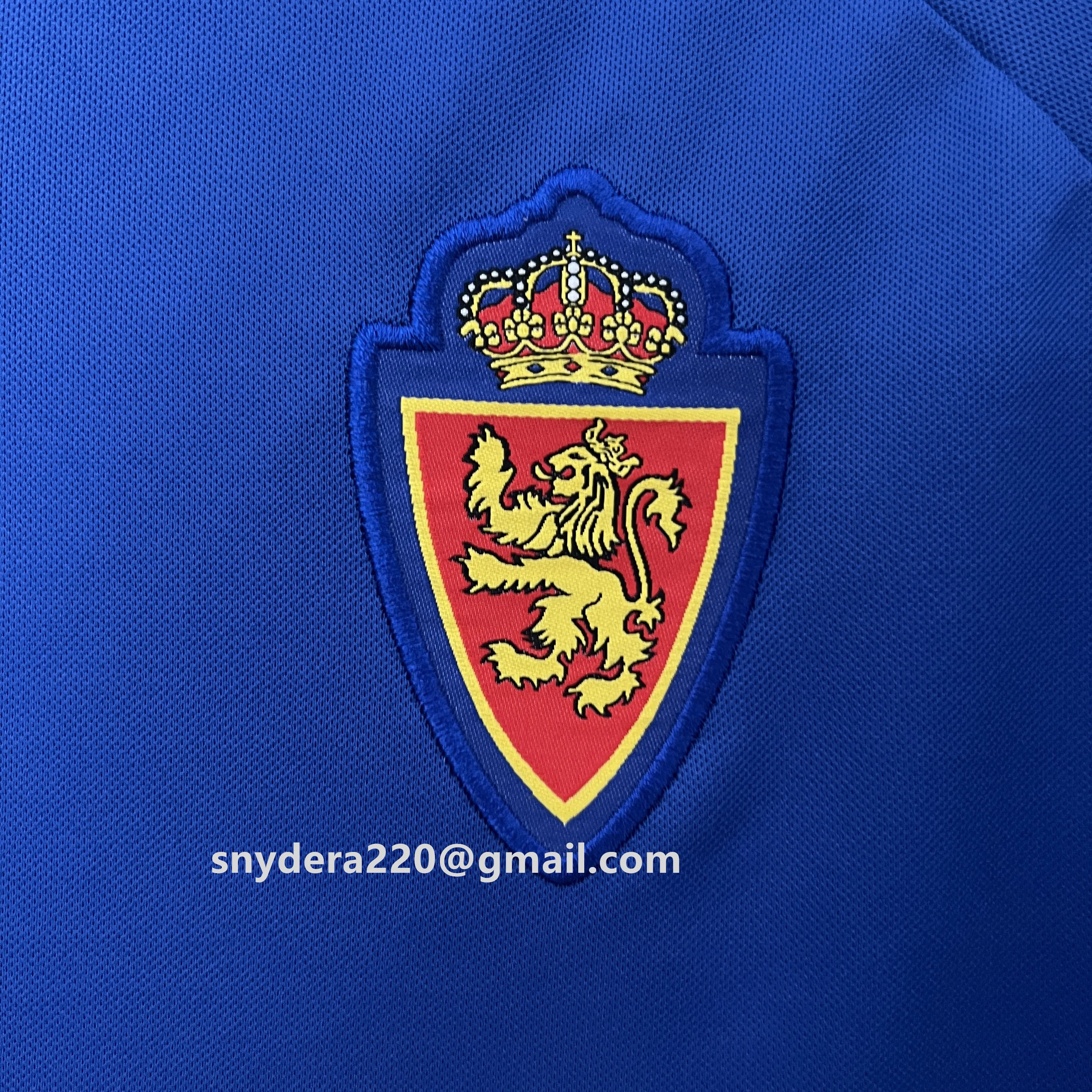 Ретро 1992/93 Zaragoza Pre-Match Синяя быстросохнущая одежда Тренировочные рубашки CF