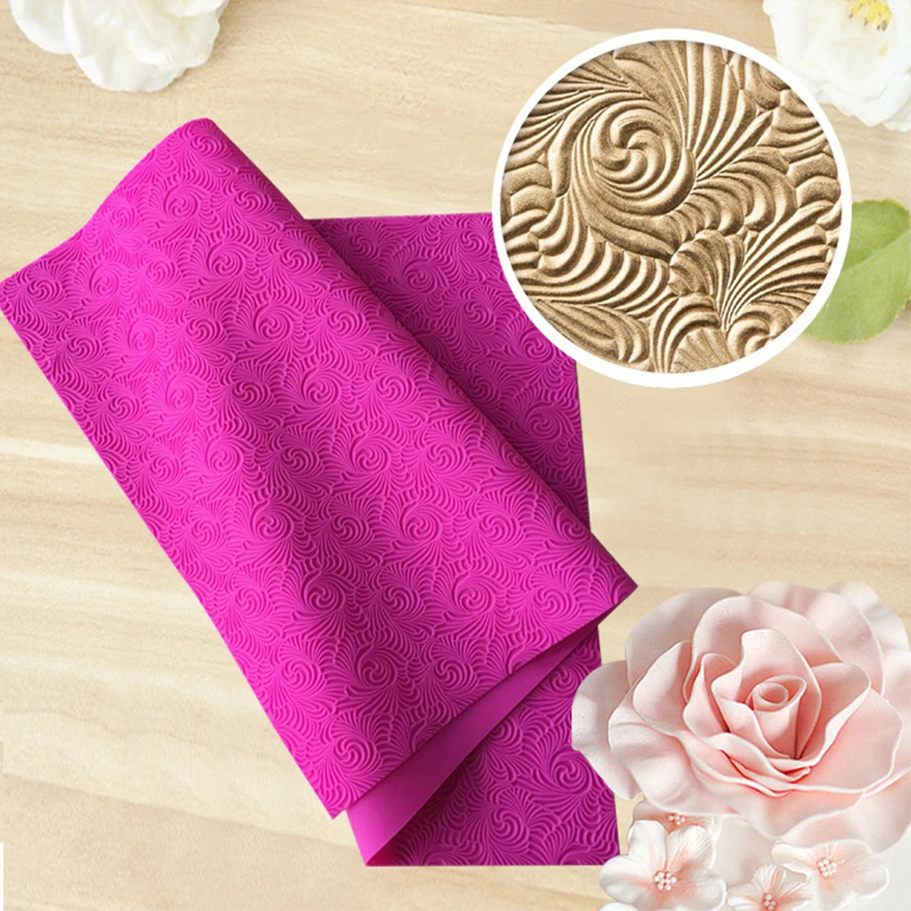 

Flower Pattern Cake Lace Mat Impression Mold Border Embossed Spiral Mould