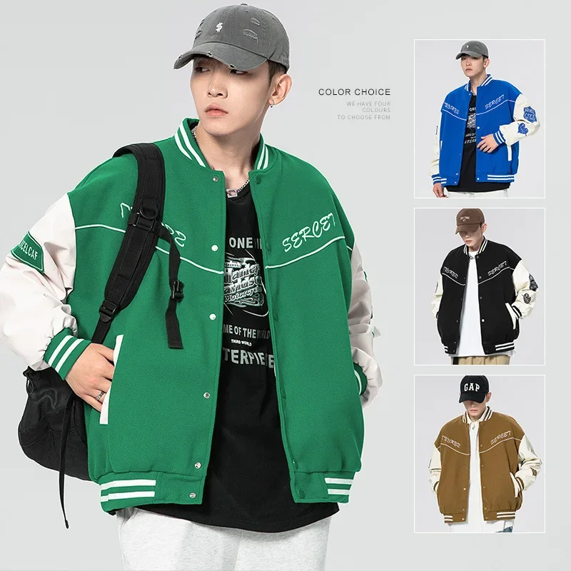 New Fashionable American Style Loose-Fit Baseball Jacket For Men And Women Casual Spring Autumn Trendy Couple Top