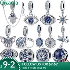 Женский браслет из серебра 925 пробы, с подвеской волшебные глаза