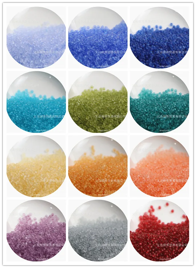 

2mm super excellent frosted transparent glass rice beads manual DIY Beaded Bracelet Necklace accessories wholesale