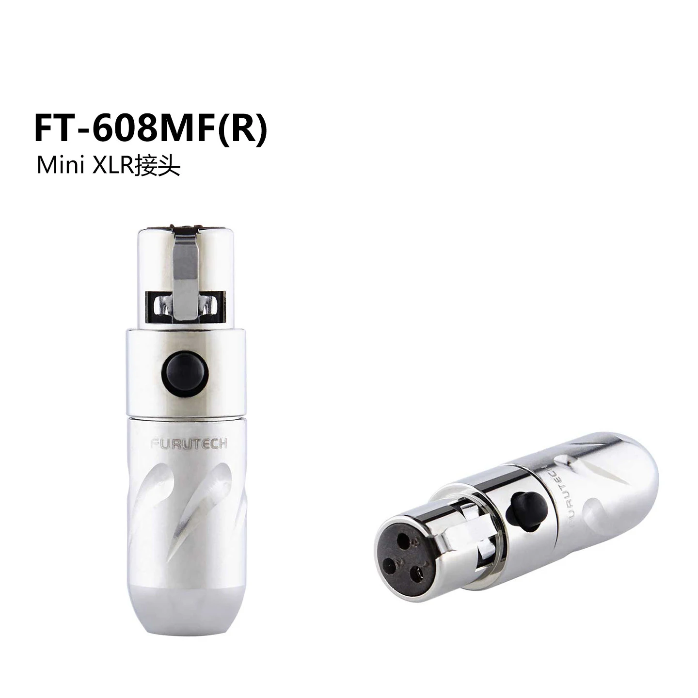 Фото Балансный 3-контактный XLR-разъем Furutech FT-608MF Mini, улучшенный штекер для наушников и портативных плееров №1