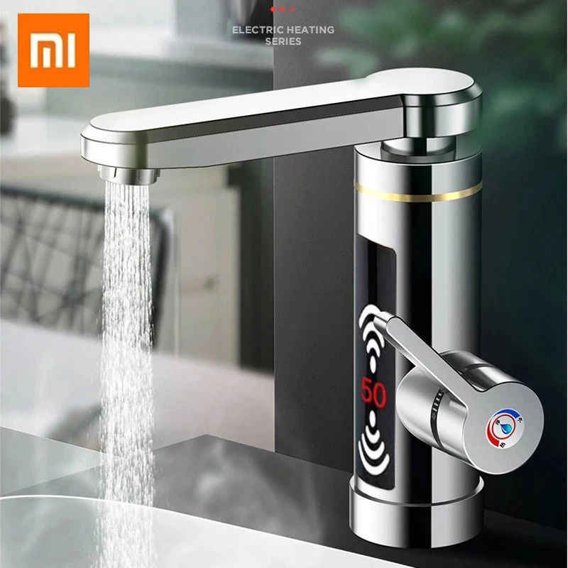 

Электрический Мгновенный водонагреватель Xiaomi, смеситель для быстрого нагрева воды, кухонный безрезервуарный водонагреватель, водонагреватель с краном и светодиодным дисплеем температуры