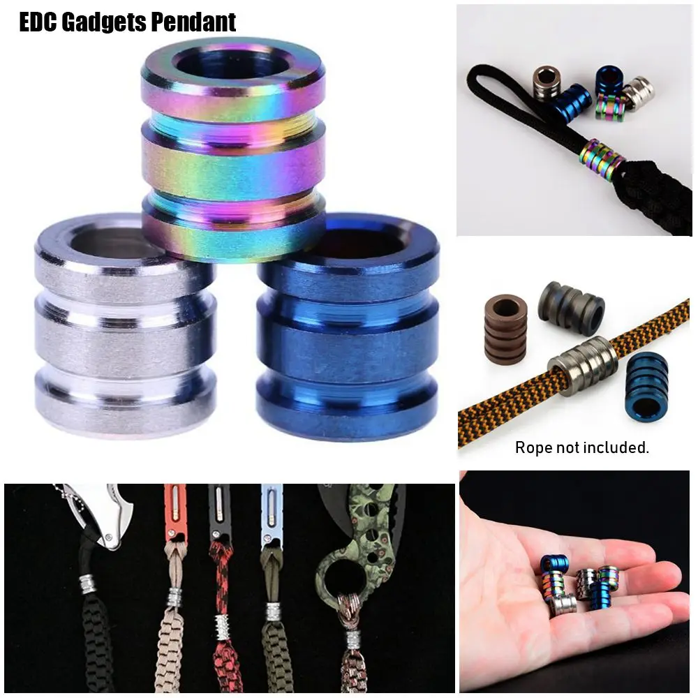 

Titanium Alloy/Stainless Steel Multi Tools Camping EDC Gadgets Paracord Rope Pendant Ropes Lanyard TC4 Knife Beads