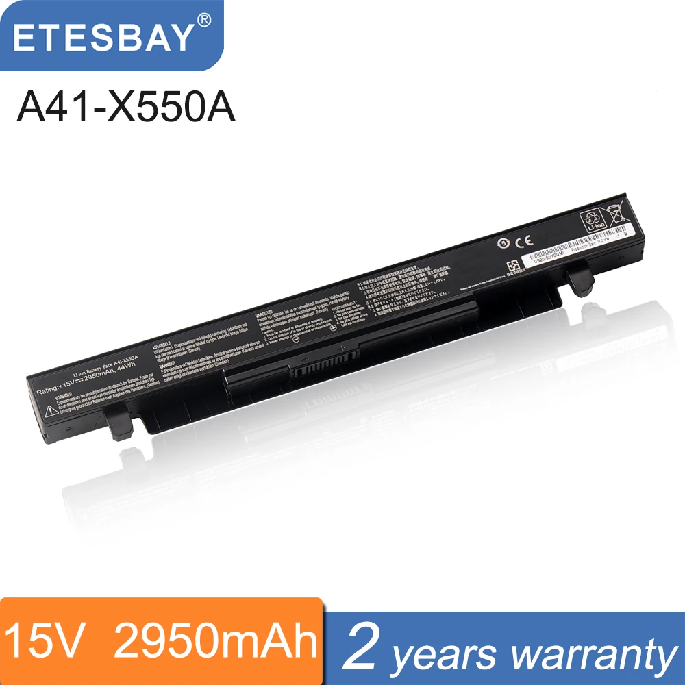 ETESBAY A41-X550A 44WH Аккумулятор для ноутбука Asus X550C X452E X450L X550 X450C X450CA A450 A550 F450 R409 R510 F550 F552 K450