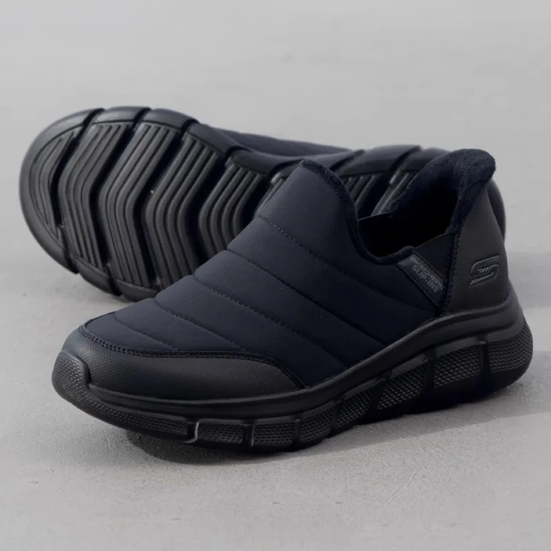 Skechers теплая обувь мужская новинка зимы 2024 кашемировая хлопковая легкая