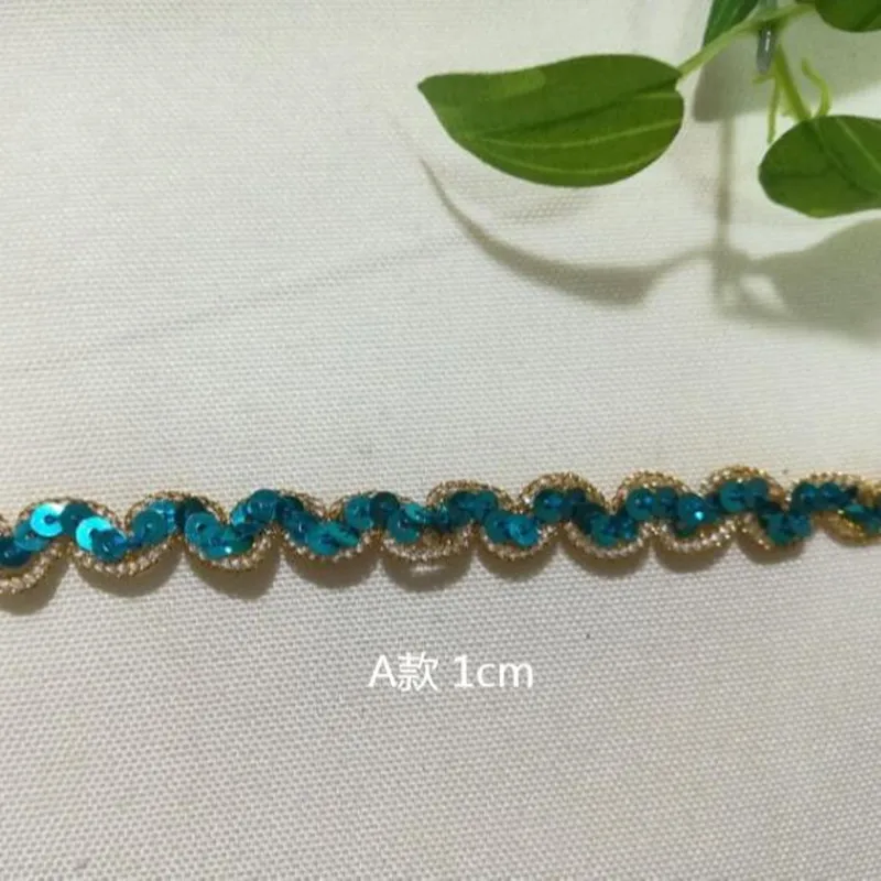 1Yards Latest Silver Gold Lace Fabric Guipure Curtain Ribbon Sequin Material For Sewing Dress Trimmings Clothing Decor QZ44 - купить по