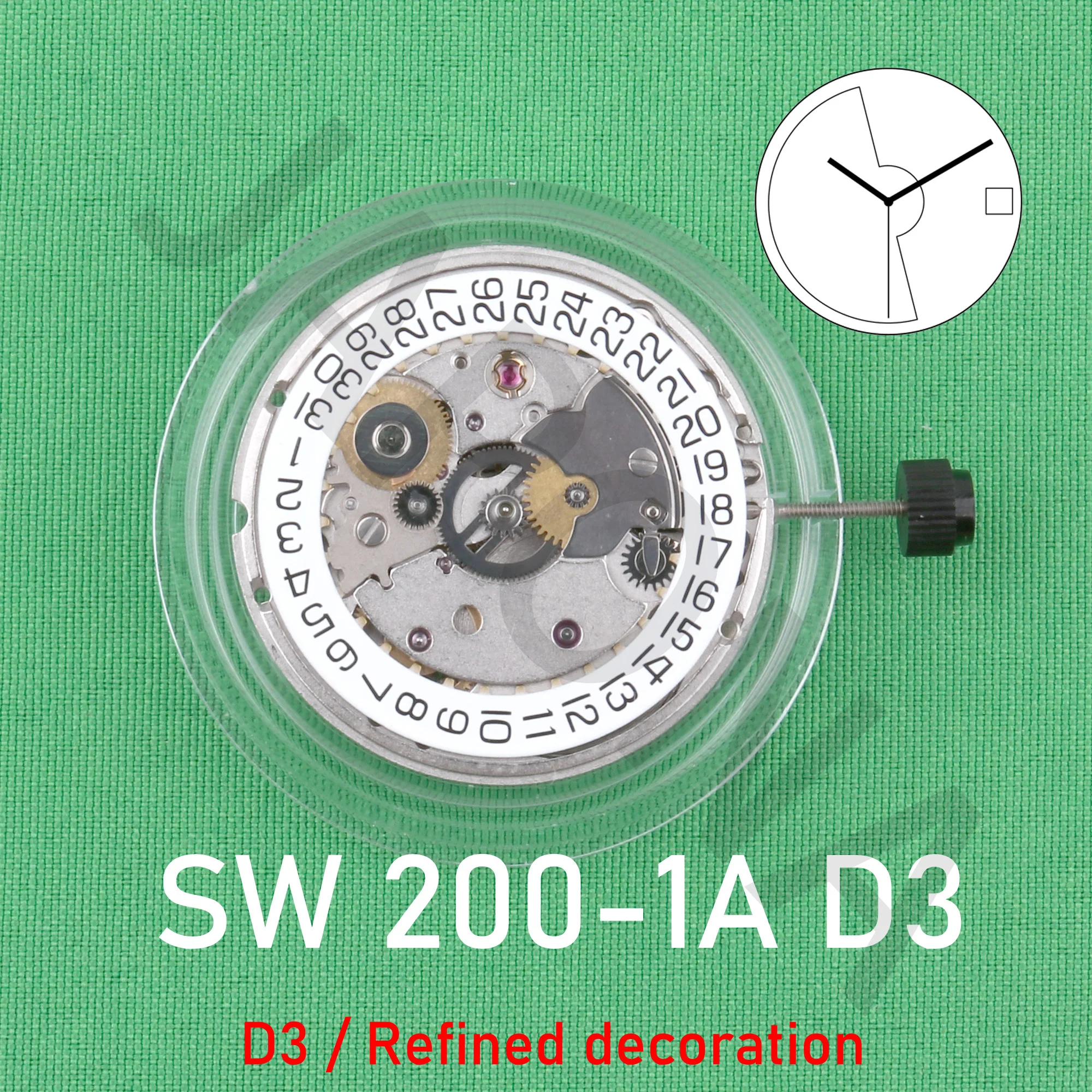 SW200 Sellita SW200-1A D3 (refined decoration), Swiss original mechanical movement calendar three needle automatic movement