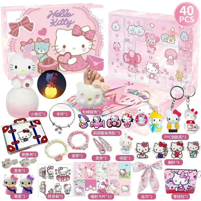 24 шт. Sanrio Hello Kitty Kuromi лотерея игрушка украшения слепая коробка аниме