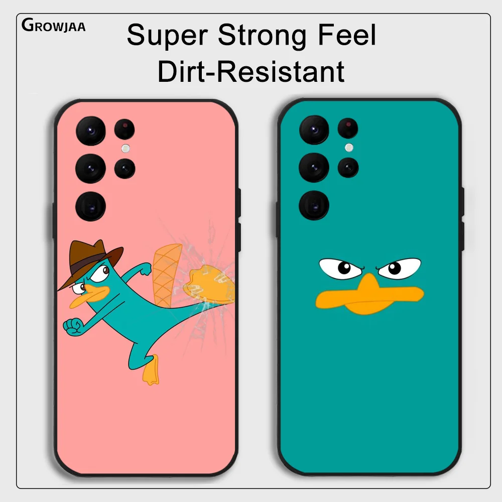 P-Phineas and F-Ferb Cartoon Phone Case for Samsung Galaxy S24 Ultra S22 S23 S21 S20 5G Protective Silicone TPU Funda