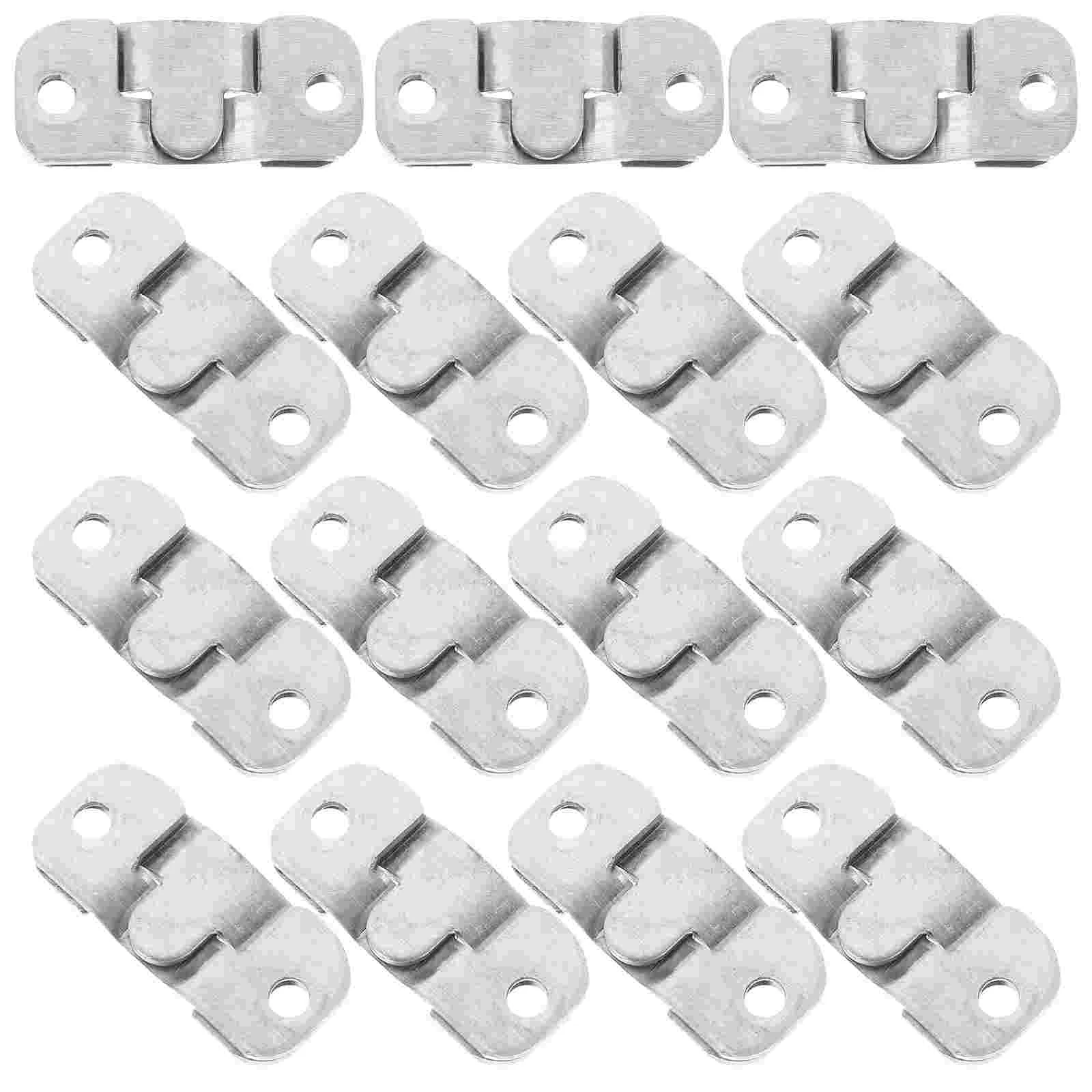 

15 Pairs Frame Hanger Picture Shelf Bracket Hangers Mirror Holder Clips Heavy Duty Coat Hanging Kit Tool