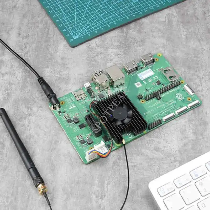 Компьютер Raspberry Pi модуль 4 CM4 алюминиевый теплоотвод PWM вентилятор - купить по