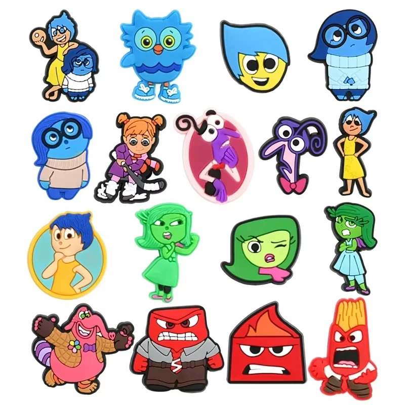 Miniso Disney Inside Out Series Набор подвесок для обуви с героями мультфильмов Аниме Joy Sadness Anger