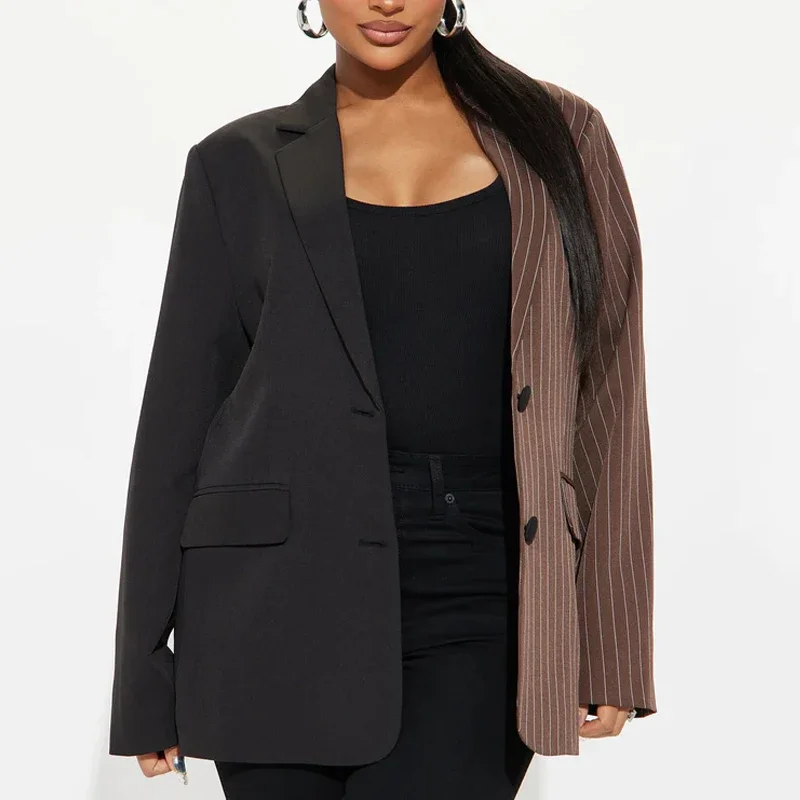 Beautyblue Куртки Верхняя одежда для женщин Новая мода Глубокий v-образный вырез с