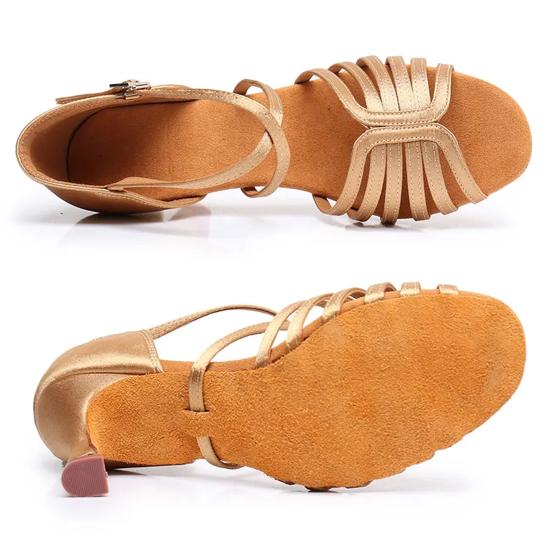 Women Latin Dance Shoes Ballroom Tango Salsa Dancing Shoes fro Ladies High Heeled Adjustable Soft Bottom Dance Shoes Wholesale