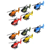 6pcs children car model inertial airplane children aircraft cartoon helicopter playset carrier airplane
